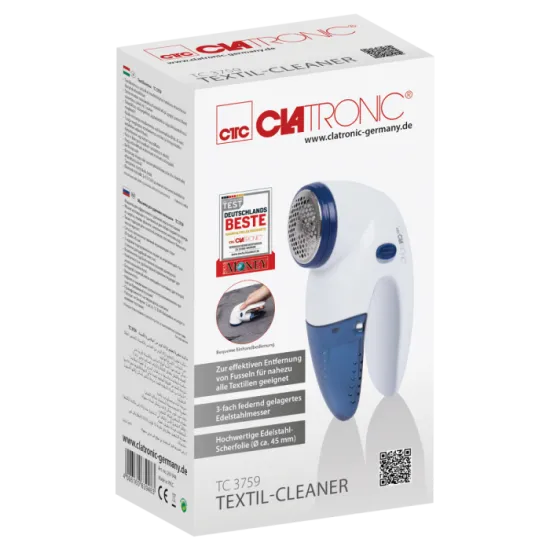 Clatronic TC 3759 Textil borotva boholytalanító TC3759 kék-fehér