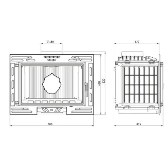 Warnex W9 eco öntöttvas kandalló betét 9,8kW