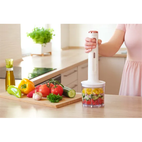 Sencor SHB 9000WH akkumulátoros botmixer fehér/rózsaszín 