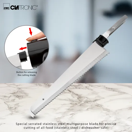 Clatronic EM 3702 fekete-inox elektromos kés