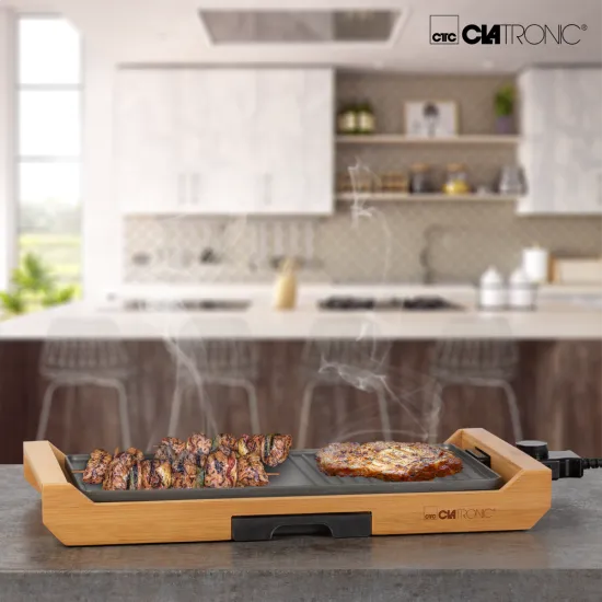 Clatronic TG 3697 asztali grill, bambusz