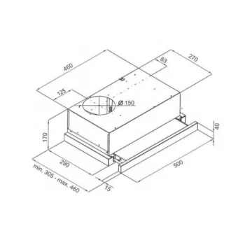 Evido SLIMLUX 50X 50cm kihúzható elszívó CHT5SX.4