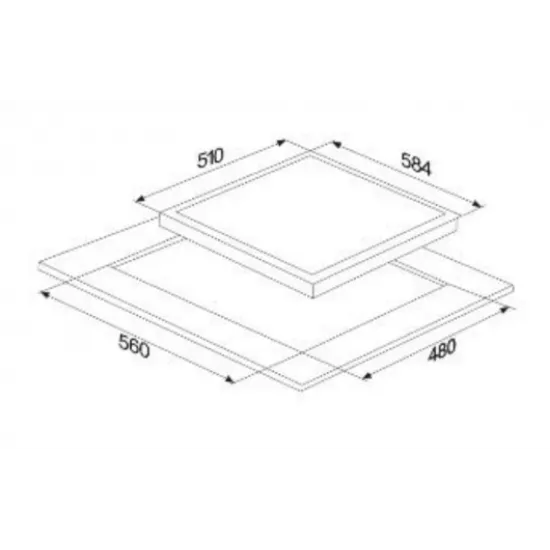 MPM MPM-60-GMG-08 beépíthető gáz főzőlap edzett üveglapon MPM60GMG08