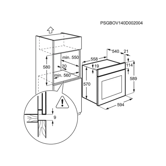 Electrolux EZA2400AOX beépíthető sütő