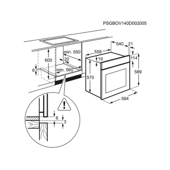 Electrolux EZA2400AOX beépíthető sütő