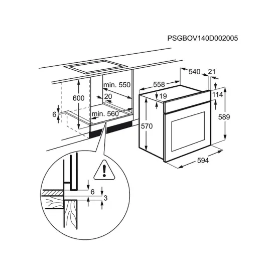 Electrolux EZA2400AOX beépíthető sütő