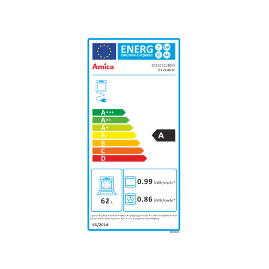 Amica BKVC4010 összeépíthető sütő+főzőlap szett