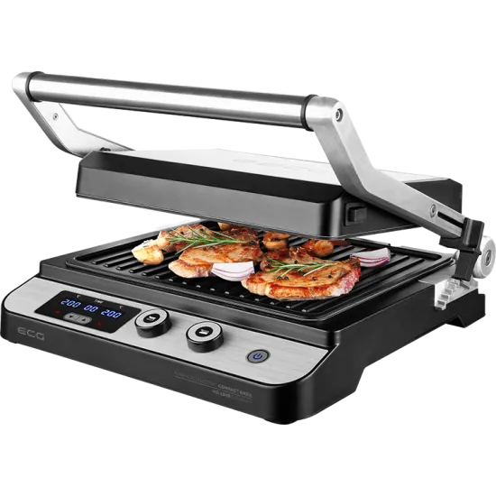 ECG KG 1000 gourmet kontaktgrill KG1000 2 független termosztáttal