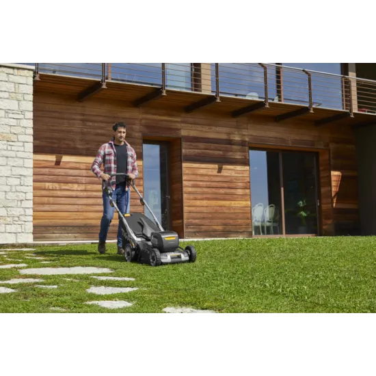 Stiga Twinclip 950e V Kit akkumulátoros fűnyíró,(akkumulátorral és töltővel),gyűjtés, hátsó/oldalsó kiszórás, mulcsozás,önjáró funkcióval