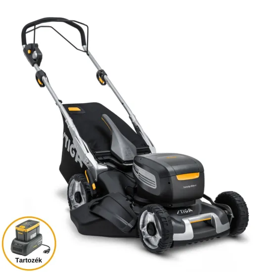 Stiga Twinclip 950e V Kit akkumulátoros fűnyíró,(akkumulátorral és töltővel),gyűjtés, hátsó/oldalsó kiszórás, mulcsozás,önjáró funkcióval