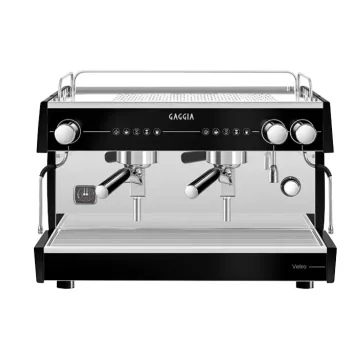 Gaggia LA Vetro 2 karos professzionális kávéfőző, fekete, automatikus fejtisztítási programmal, megvilágított munkaterülettel