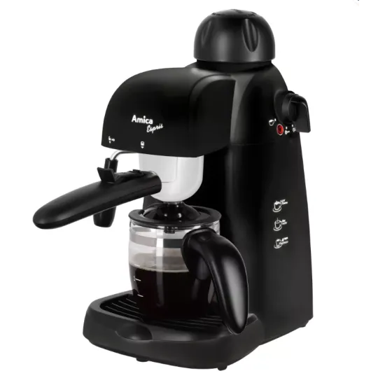 Amica CD 1012 presszó kávéfőző, 800W, 2-4 személyes, fekete szín 