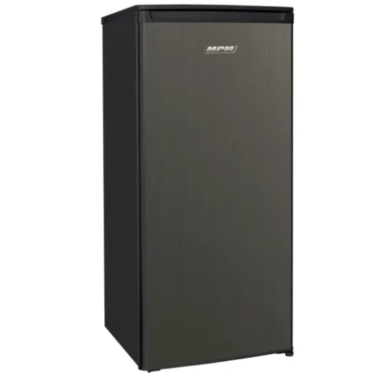 MPM MPM-200-CJ19 E sötét inox egyajtós hűtőszekrény fagyasztóval 55x122x57cm MPM200CJ19E
