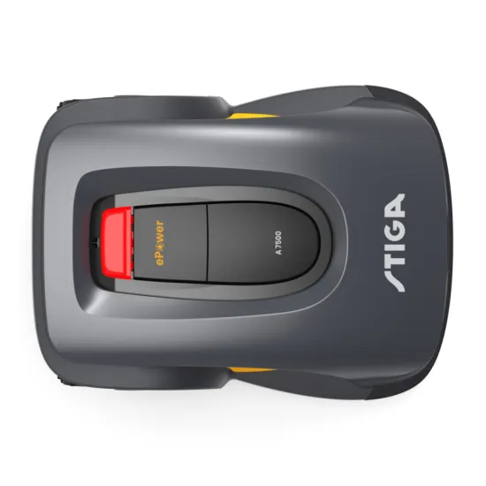Stiga A 7500 robotfűnyíró,emelésérzékelő, akadályérzékelő, esőérzékelő, lopásriasztás, értesítés,dokkoló, automatikus töltéshez visszatérés
