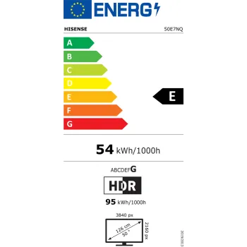 Hisense 50E7NQ 50" 126 cm 4K UHD Smart QLED TV
