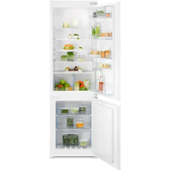 Electrolux ENT6NE18S NoFrost beépíthető alulfagyasztós kombinált hűtőszekrény, 54.6x54.9x177.2 cm, 195/62L  
