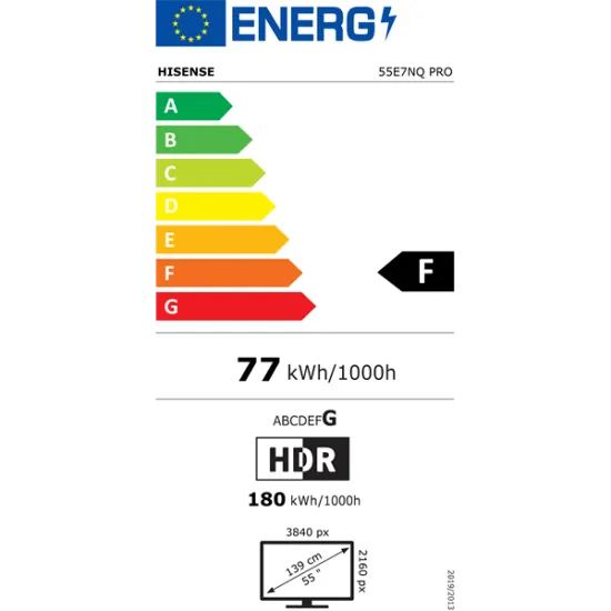 Hisense 55E7NQPRO 55" 139 cm 4K UHD Smart QLED TV 144Hz Game Mode PRO