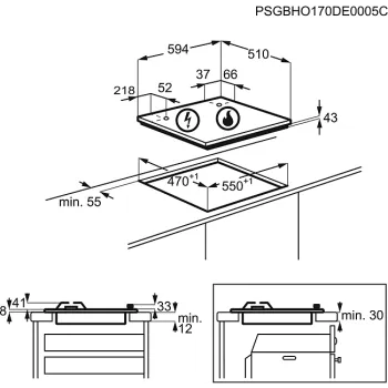 Electrolux KGS6404SX beépíthető gáz inox főzőlap