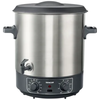 Sencor SPP 2200SS befőző edény nemesacél burkolat 27 liter 30 °C és 100 °C termosztát 1800W