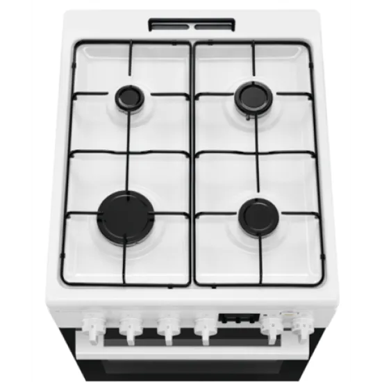 Electrolux LKK560232W kombinált tűzhely, hangjelzés; percszámlálás; időtartam és vége programozás; digitális programóra, egykezes szikragyújtás, tető nélkül