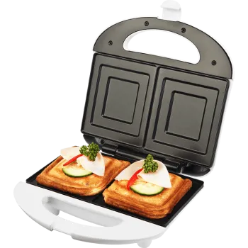 ECG S169 szendvicssütő 2 db négyzetes alakú szendvics elkészítése