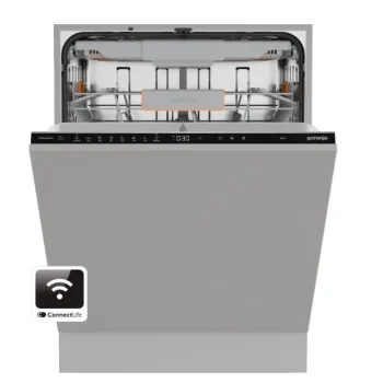 Gorenje GV673B65 teljesen beépíthető mosogatógép, Power Drive inverter motor, 3 kosár, 16 teríték, automatikus ajtónyitás, 59.8x55.5x81.6 cm