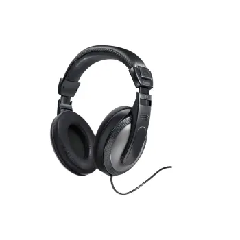 Hama SHELL Sztereó TV fejhallgató 6m vezetékkel, hangerő szabályzóval fekete/ezüst