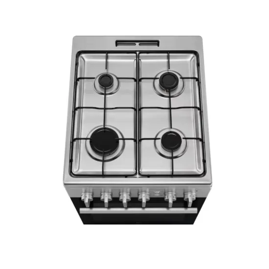 Electrolux LKG504011X gáztűzhely termosztátos gáz sütővel, légkeverés, katalitikus tisztítás, szikragyújtás, sütővilágítás, 50x60x85.5 cm 