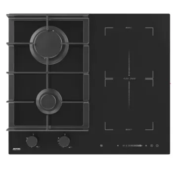 MPM MPM-60-IMG-22 beépíthető indukciós és gáz főzőlap, fekete üveg, 3500W