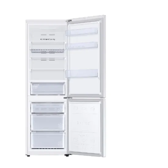 Samsung RB34C672DWW/EF No Frost alulfagyasztó kombinált hűtőszekrény, 230/114L, digitális inverter kompresszor, Wifi, 59.5x65.8x185.3 cm, fehér 