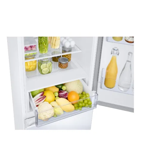 Samsung RB34C672DWW/EF No Frost alulfagyasztó kombinált hűtőszekrény, 230/114L, digitális inverter kompresszor, Wifi, 59.5x65.8x185.3 cm, fehér 