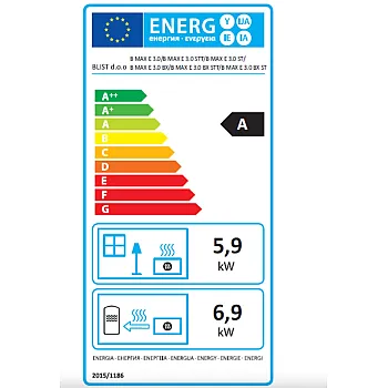 Warnex Blist B Max E 3.0 vízteres kandalló 12,8kW