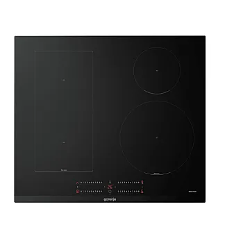 Gorenje GIC6422BC beépíthető indukciós kerámialap, Bridge összekapcsolható főzőzóna, 59.5x52x5.4 cm, fekete szín 