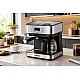 Orion CM6873 presszó kávéfőző 2az1ben, tejhabositó funkció, 850W, inox/fekete szín