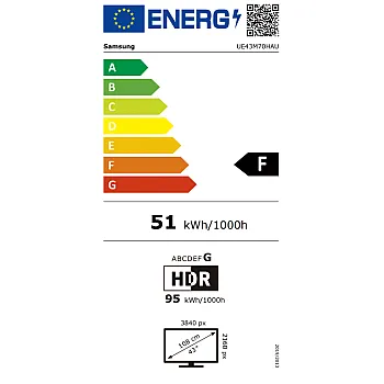 Samsung UE43M70HAUXXH  4K AI Smart TV Mini LED TV, 43", 109.22 cm