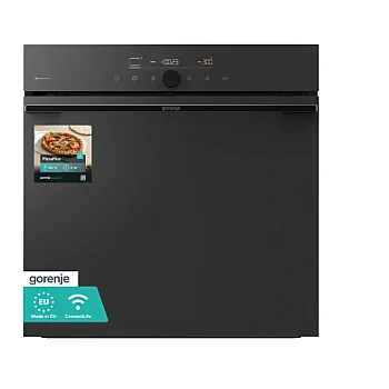 Gorenje GO66MB Pizza350C beépíthető sütő, 78L, Wifi, 59.5x56.4x59.5 cm, fekete szín 