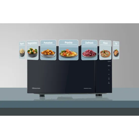 Hisense H23MOBS5HG4 mikrohullámú sütő, 23L, 800W, fekete szín