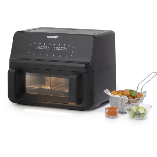 Gorenje AF2700BP forrólevegős sütő, Air Fryer, 9L, 2700W, fekete szín 