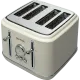 Gorenje T2300CLIN elefántcsont színű retro 4 szeletes kenyérpirító kiolvasztás, melegítő funkcióval