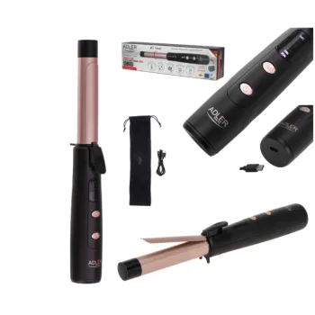 Adler AD 2120 vezeték nélküli hajsütővas, USB-ről tölthető, 24mm átmérő 