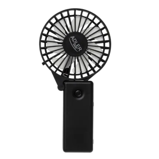Adler AD7336 összecsukható mini ventilátor, 6.5 cm átmérő, fekete szín 