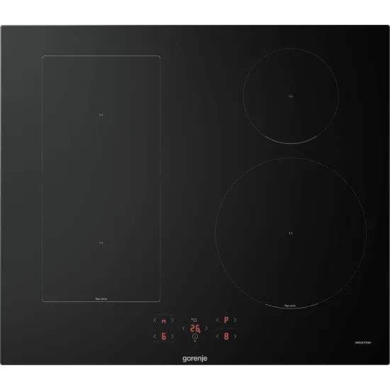 Gorenje GI6431BFZ beépíthető indukciós kerámialap, Bridge összekapcsolható főzőzóna, 59.5x52x5.4 cm, fekete szín 