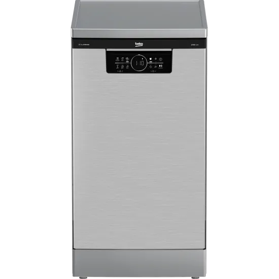 Beko BDFS26046XQ mosogatógép, 10 teríték, 3 kosár, automatikus ajtónyitás, 44.8x60x85 cm, acélszürke szín 