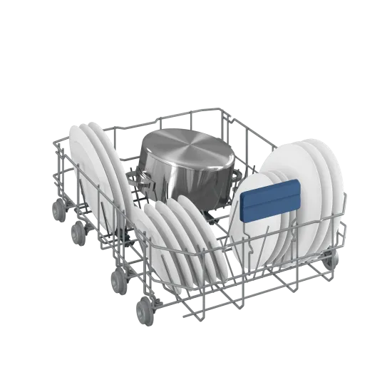 Beko BDFS26046XQ mosogatógép, 10 teríték, 3 kosár, automatikus ajtónyitás, 44.8x60x85 cm, acélszürke szín 