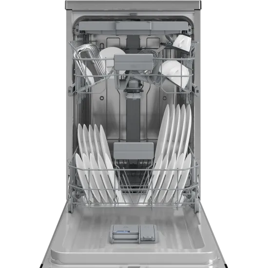 Beko BDFS26046XQ mosogatógép, 10 teríték, 3 kosár, automatikus ajtónyitás, 44.8x60x85 cm, acélszürke szín 