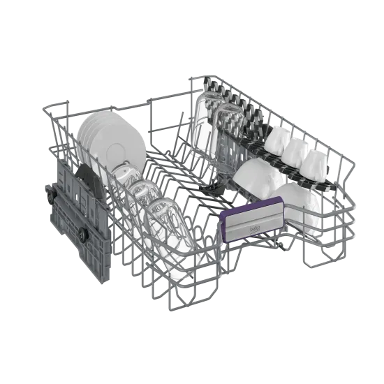 Beko BDFS26120XQ mosogatógép, 11 teríték, 3 kosár, 44.8x60x85 cm, acélszürke szín 