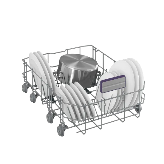 Beko BDFS26120XQ mosogatógép, 11 teríték, 3 kosár, 44.8x60x85 cm, acélszürke szín 