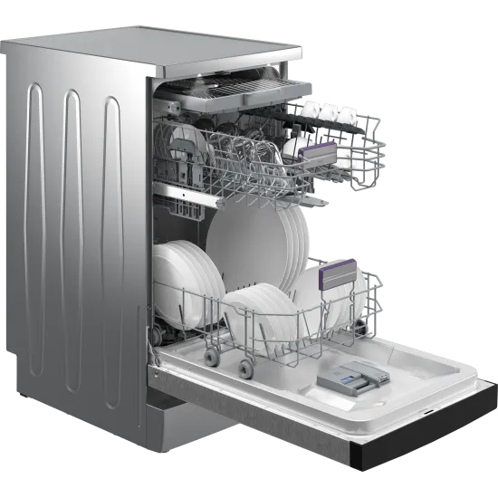 Beko BDFS26120XQ mosogatógép, 11 teríték, 3 kosár, 44.8x60x85 cm, acélszürke szín 