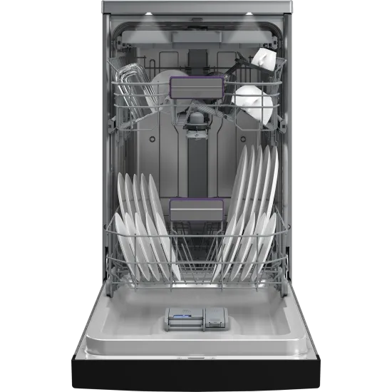 Beko BDFS26120XQ mosogatógép, 11 teríték, 3 kosár, 44.8x60x85 cm, acélszürke szín 