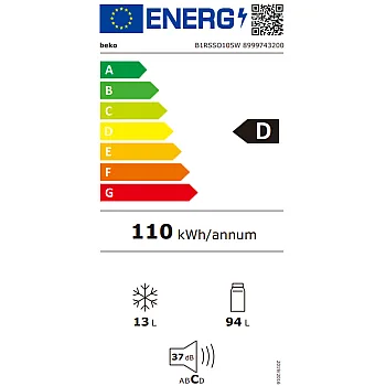 Beko B1RSSO105W egyajtós hűtőszekrény fagyasztóval, 94/13L, 55x56x84.5 cm